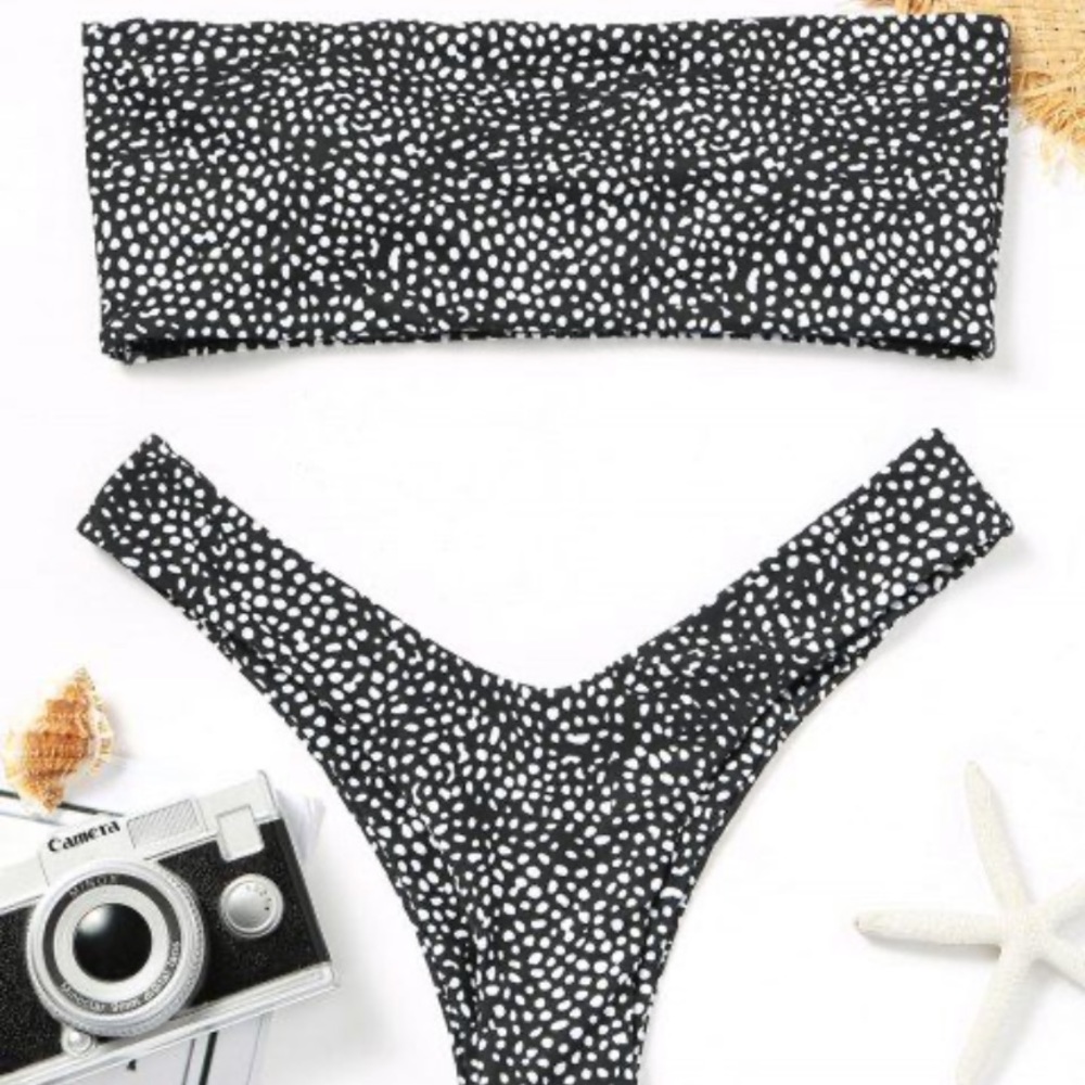 Leopard Print Bandeau Bikini